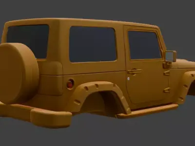 Jeep upper body part 3D model by im3dking