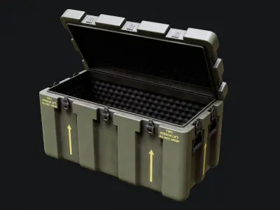 Low Poly PBR Military Crate 1 Low-poly 3D model