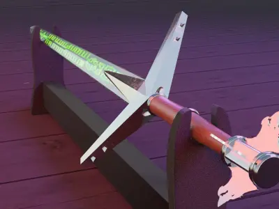 Arondite sword from The Witcher 3 Low-poly 3D model