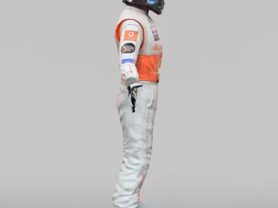 Racing Driver Mercedes 3D model