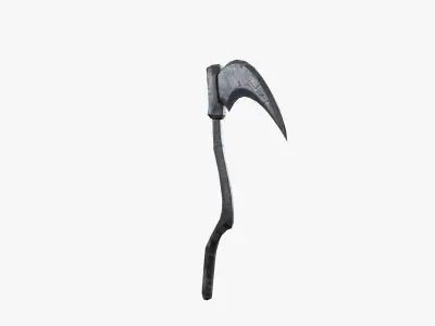 Lowpoly Weapon Scythe Level 1 - Game Ready - Textured PBR Low-poly 3D model