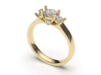 solitaire with ring sizes  8 part S117 3D print model