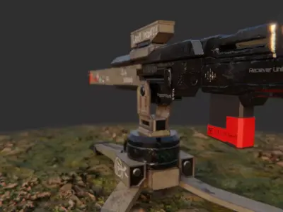 Mounted Railgun 3D model