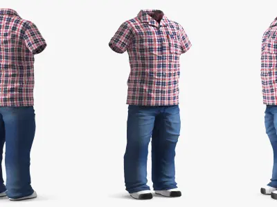  Plaid Casual Outfit for Dwarf Man 
