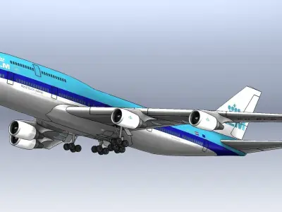 Boeing 747 3D model get