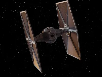 Star Wars Imperial TIE Fighter 3D model Low-poly 3D model