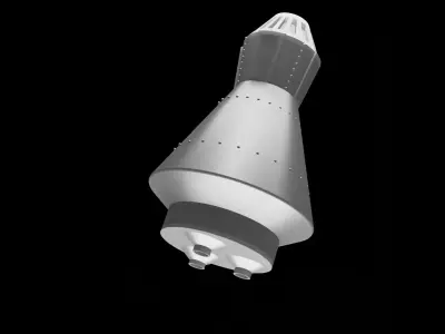 Aurora 7 Spaceship Free low-poly 3D model