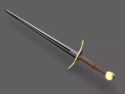 Sword 3d model with texture 3D model