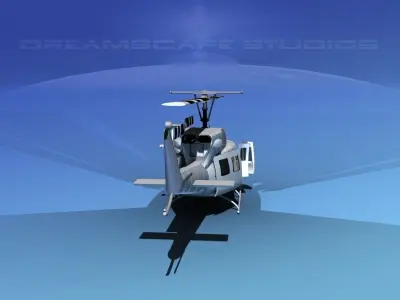 Bell 212 V22 Unmarked 3D model