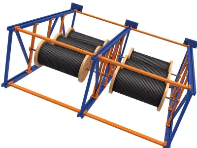 Cantilever Racking System 3D model