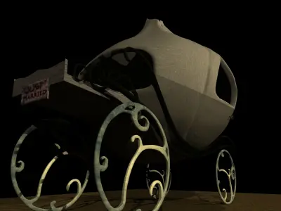 Onion carriage from Shrek Low-poly 3D model