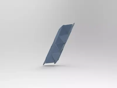Sci fi Glass pyramid Modern bridge 1  3D model