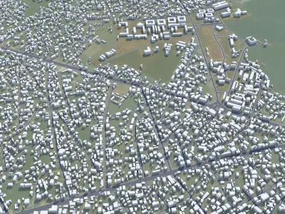 Uyo Nigeria 35km AI Low-poly 3D model