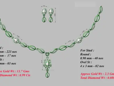 necklace  50  bulk  3dm files ready to print  part 05 3D print model
