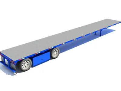 Flatbed Trailer 3D model