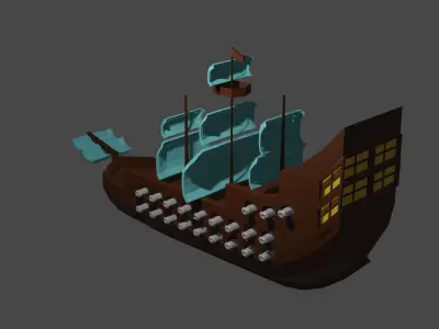 Pirate Ship PirateShip 3D model