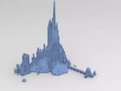 Tower of the Castle Ridges part top 3D model