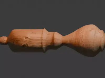 Fantasy Battle Axe -  Eastern Weapon game - READY 3D Model Low-poly 3D model