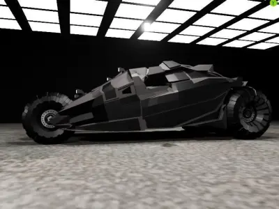 Batmobile and batcave  3D model