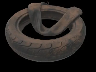 destroy tire 3D model