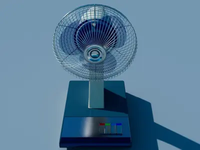 Japaneses Retro Fan Free 3D model