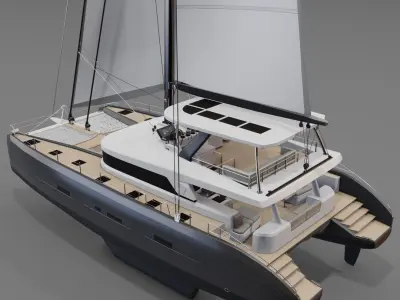 3D Catamaran Lagoon 77 SEVENTY 7 3D model