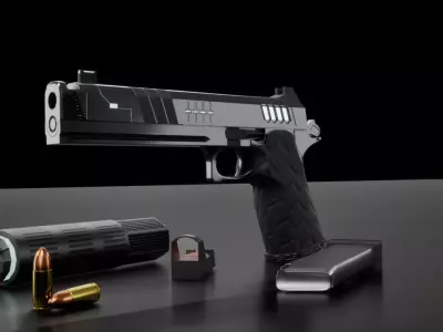 Pistol Low Poly-Game Ready Low-poly 3D model
