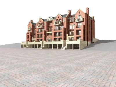 Villa apartment building 3D model purchase