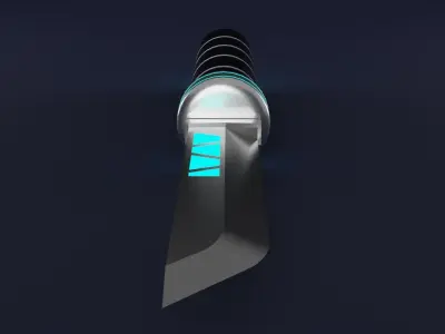 Cyberpunk knife 3D model Low-poly 3D model