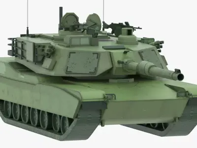  Main Battle Tank MBT Military Vehicle Game Ready A Low-poly 3D model