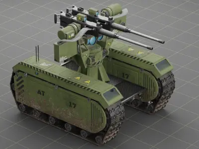 THeMIS - UGV - Unmanned Ground Vehicle Low-poly 3D model