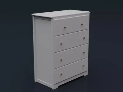 Wooden  Drawer Low-poly 3D model