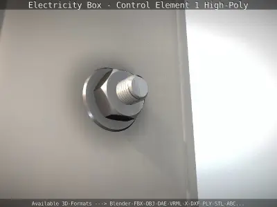 Electricity Box - Control Element 1 High-Poly Version 3D model