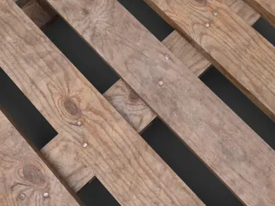 Pallet 3D model wooden Low-poly 3D model