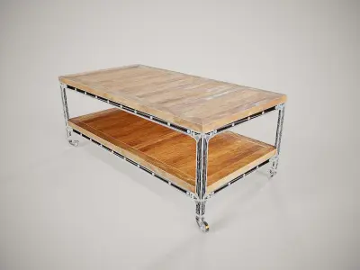 Coffee Table Steampunk - Industrial - Loft Style Low-poly 3D model