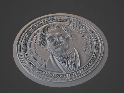 Hegel Medallion 3D print model get