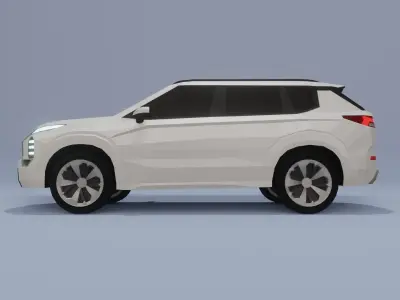 Mitsubishi Outlander low poly 3D model Low-poly 3D model