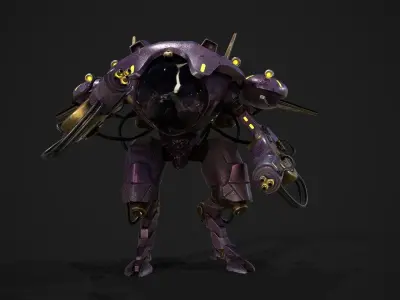 Mech-Robot robot with eyes Low-poly 3D model