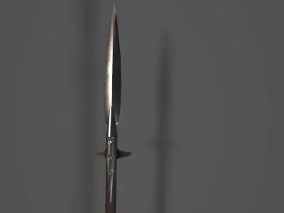 Medieval Spear Game-ready Low-poly 3D model