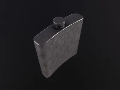 OldFlask ornate flask 3D Model Low-poly 3D model