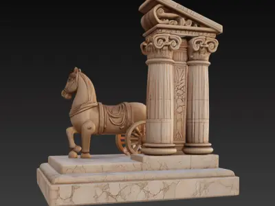 Ancient Roman Table Ornament Decorative Series 5 3D print model