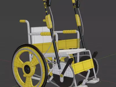 Wheel Chair Design 2025  Low-poly 3D model Low-poly 3D model