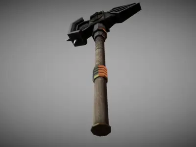 Metal Warhammer 03 Low-poly 3D model