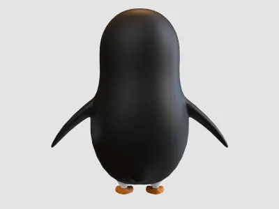 cartoon boy penguin  3D model