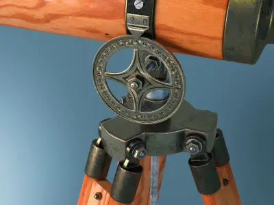 telescope antique harbour 3D model