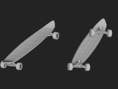 Skate Low-poly 3D model purchase