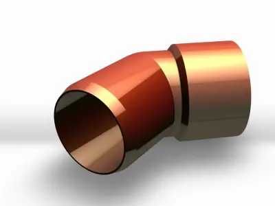 PVC Elbow 45 2 3D model