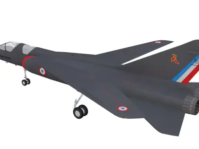 Dassault Mirage G8 Low-poly 3D model