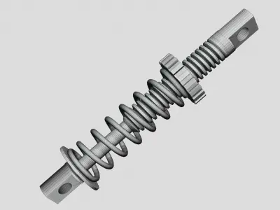 Suspension or shocker  high poly model  3D model
