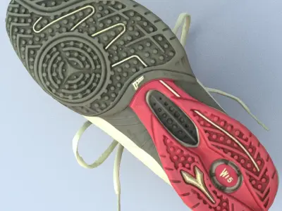 Sneaker High Poly sole of running shoe Free 3D model